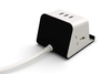 Small Extension Socket 2 Universal Outlets 3 USB Ports with Wireless Charging Portable Power Strip Extension Socket
