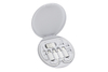 Compact C8 Phone Charging Cable with Round Storage Case for Travel and Daily Use
