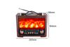 Vintage MLK-8058 Radio with Flame Light, Bluetooth Playback and 4-Band Tuning