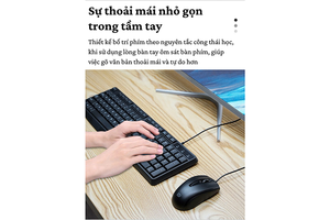 Reliable 8300P Wired Keyboard and Mouse Set for Office and Home Computing