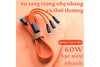Elegant C55 3-Connector Charging Cable with 60W Fast Charging