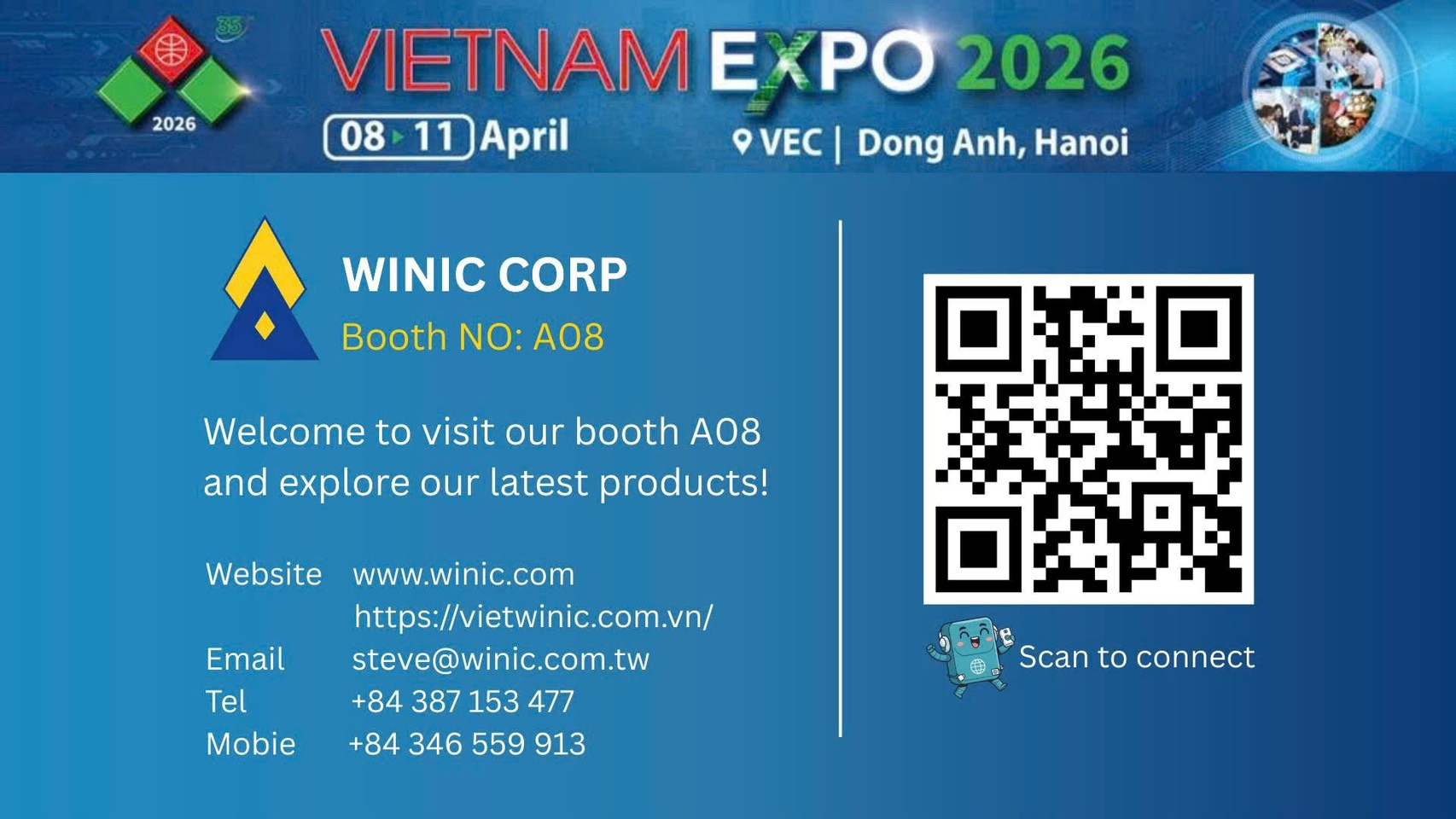Winic Corp. Showcases Smart Innovations at VIETNAM EXPO 2026!