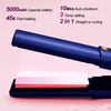 011-Cordless Hair Straightener, Mini Portable Travel Hair Straightener, Rechargeable Hair Straightener and Curling Iron 2 in 1, Rechargeable, 3 Temperature Setting