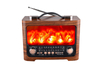 Vintage MLK-8058 Radio with Flame Light, Bluetooth Playback and 4-Band Tuning