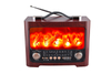 Vintage MLK-8058 Radio with Flame Light, Bluetooth Playback and 4-Band Tuning