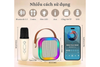 K12 Portable Bluetooth Speaker with 2 Microphones, RGB LED Light & Multi-Mode Karaoke Sound