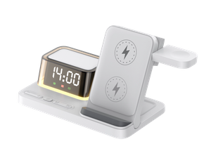 Alarm Clock, 3 in 1 Wireless Charging Station