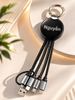 Custom Engraved Logo C1 Short Phone Charging Cable Keychain