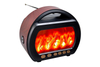 Vintage Fireplace Style MLK-8057 Radio with Warm Flame Light and Telescopic Antenna