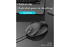 Ergonomic 3600N Black Wired Mouse with Adjustable DPI