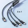 Durable 3-in-1 All-in-One Charging Cable – USB to Type-C, Lightning and Micro USB