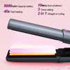 011-Cordless Hair Straightener, Mini Portable Travel Hair Straightener, Rechargeable Hair Straightener and Curling Iron 2 in 1, Rechargeable, 3 Temperature Setting