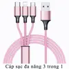 Durable 3-in-1 All-in-One Charging Cable – USB to Type-C, Lightning and Micro USB