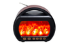 Vintage Fireplace Style MLK-8057 Radio with Warm Flame Light and Telescopic Antenna