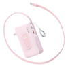 Customized LOGO Large Capacity Mini Portable Smart LCD Display Power Bank 10000mAh Built-in Cables Phone Charger With Lanyard