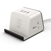 Small Extension Socket 2 Universal Outlets 3 USB Ports with Wireless Charging Portable Power Strip Extension Socket