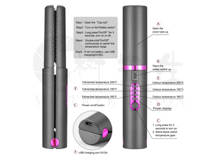 008-Wireless Hair Straightener USB Charging Mini