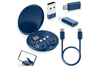 Compact C8 Phone Charging Cable with Round Storage Case for Travel and Daily Use