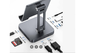 W-UC166 USB C Hub with Stand 7 in 1 USB-C Docking Station
